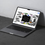 Laptop with homepage of the Futuras Posibles project