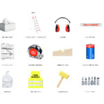 Overview about the tools for fools: for example a tissue bock out of concrete called "emotional block" oder a product named "careholder" which is made from a typical toolbelt